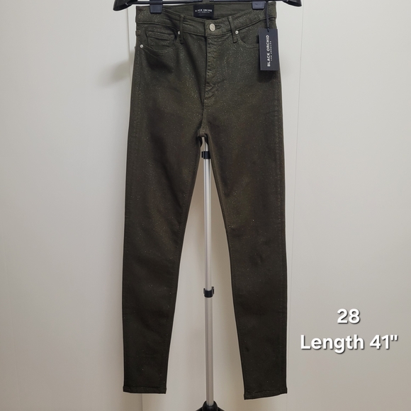Black Orchid Green Skinny Jeans High Waist Stretch